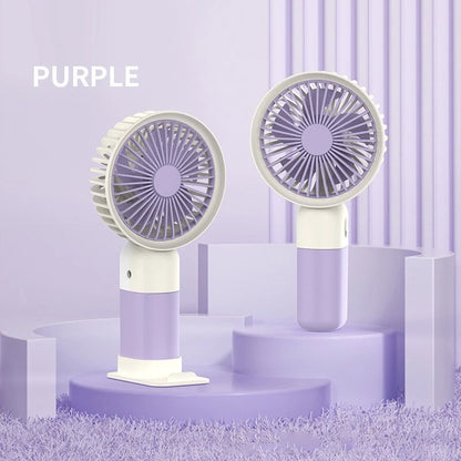 Portable Handheld Small Fan ABS Lightweight Cute Appearance USB Rechargeable Mini Fan for On Go Cooling Portable Pocket Fan