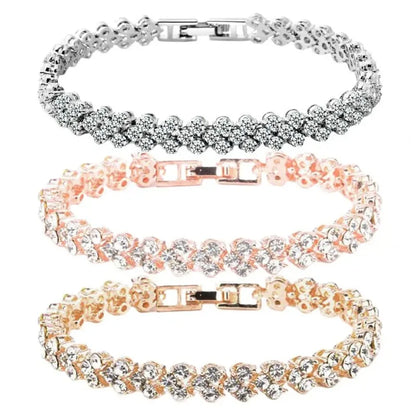 Elegant Bracelets for Women Chain Cubic Zircon Rhinestone Shiny Inlaid Bangle Bracelet Gifts Acier Inoxydable браслеты наруку