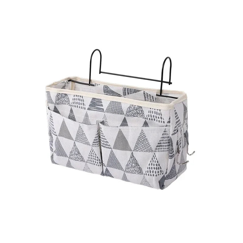 Bedside Storage Bag Dormitory Hanging Storage Pouch Multi-Functional Sundry Canvas Organizer Bedroom Magazine Storage Mommy Bag