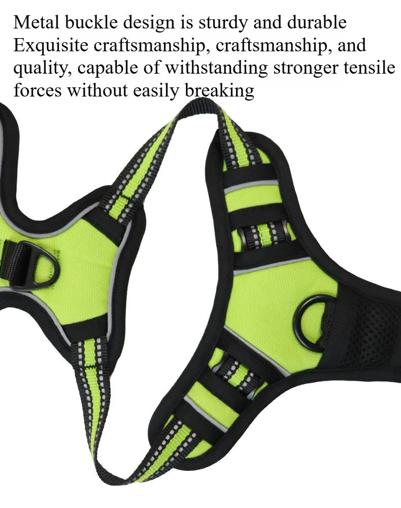 Dog Collars Harness Big Vests Leash Reflective Chest Strap Large Dog Chain Traction Rope Dog Pet Supplies Puppy Accessories