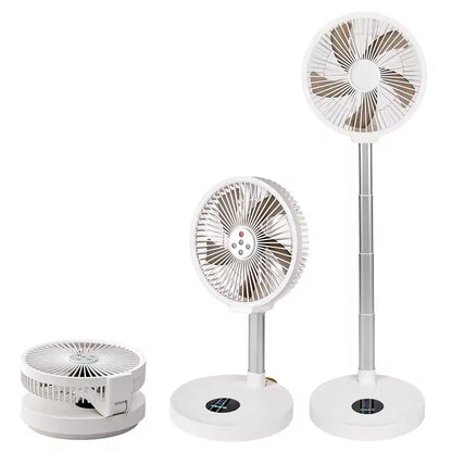 Portable Standing Fan with Remote Controller Foldable Desk Fan 10 inch fan blade Rechargeable Powered Pedestal Fan for Camping