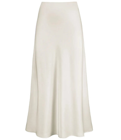 2025 Elegant Faux Silk Satin Skirts for Women High Waist A-line Office Lady  Solid Color Glossy Finish Fishtail Skirt
