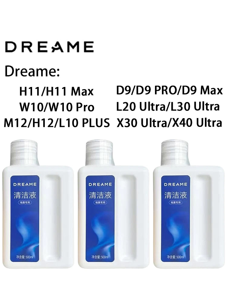 Solution de nettoyage Dreame originale 500 ml L10s Pro Ultra / 30 Pro Ultra / X30 Ultra / X40 Ultra - Accessoires de nettoyage complets
