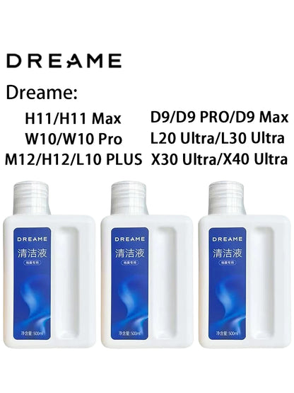 Solution de nettoyage Dreame originale 500 ml L10s Pro Ultra / 30 Pro Ultra / X30 Ultra / X40 Ultra - Accessoires de nettoyage complets