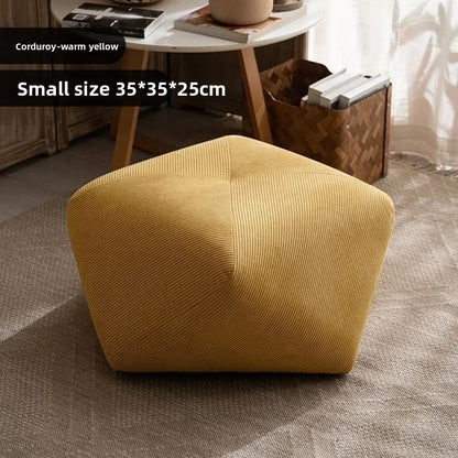 Solid wood octagonal stool for home use, shoe changing sofa, footrest, low stool, makeup seat, pedestal