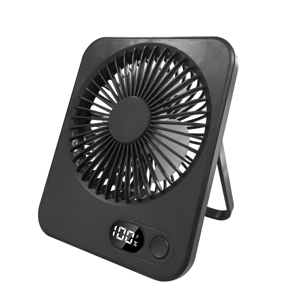 Mini Portable Fan USB Desk Fan Rechargeable Table Fan Small Wall Mounted Ceiling Fan 5 Speeds Powerful Wind Foldable Camping Fan