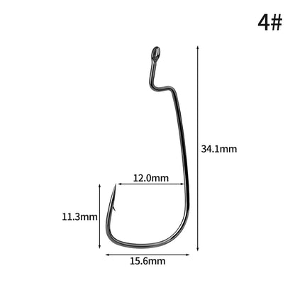 50pcs Crank Fishing Hook High Carbon Steel Soft Bait Hooks 2~10# Drop Shot Worm FishHook Freshwater Fishing Jig Hook