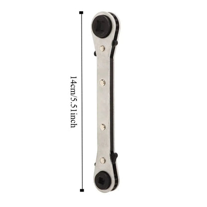 1/4 3/8 3/16 5/16 inch Double-ended Ratchet Wrench Durable Construction Ratcheting Mechanism Refrigeration Wrench Professional