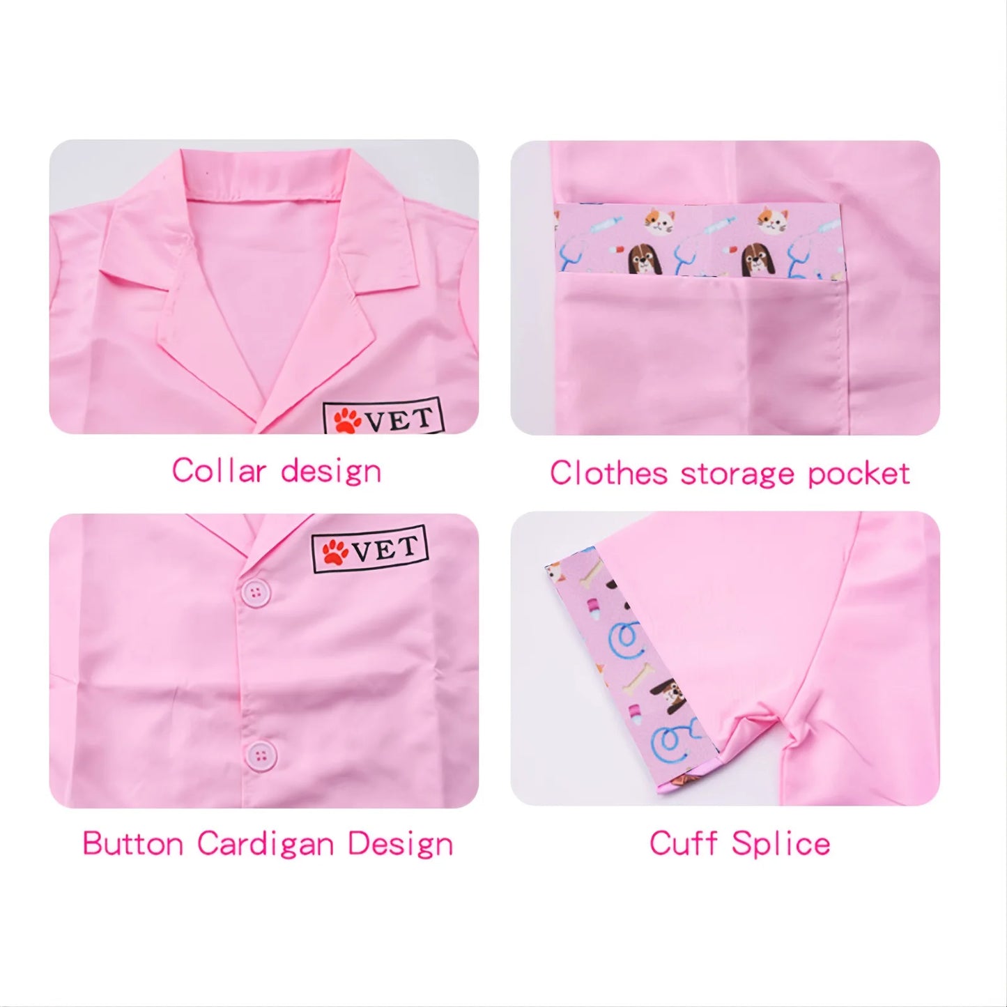 Children's Pet Doctor Role-Play Veterinary Clothing Family Dress Up Toys