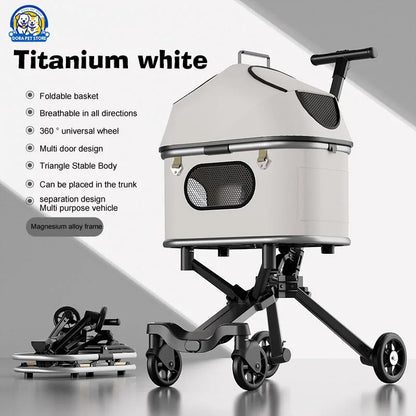 New pet stroller for outdoor use, lightweight and foldable, suitable for medium-sized and small dog and cat households. Outdoor