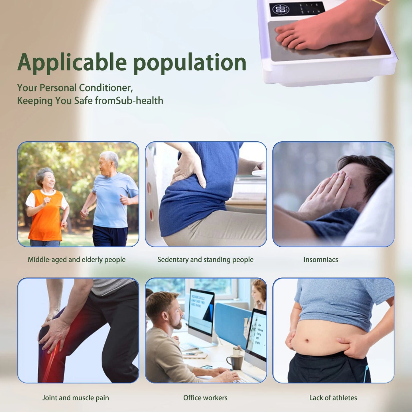Terahertz Iteracare Foot Massage Device EMR Instrument Phototherapy & Heat Therapy Health Care Body Care Machine for Relaxation