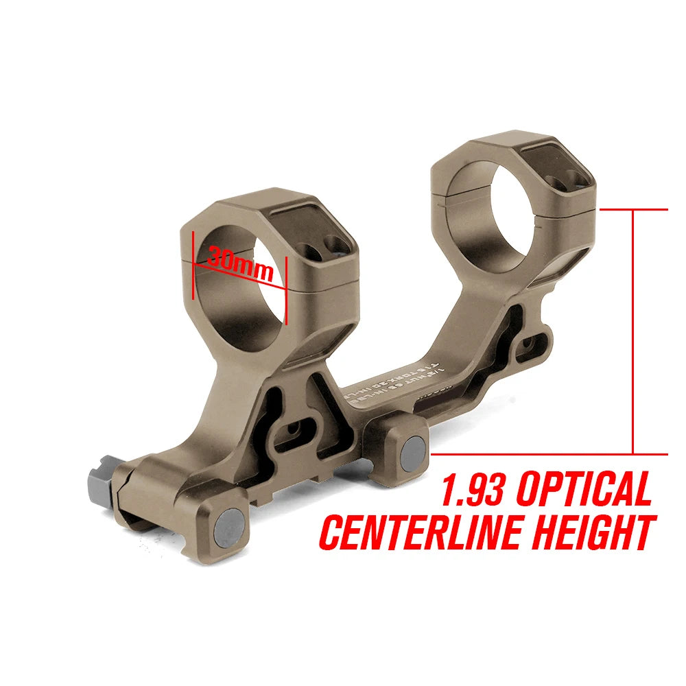 COMM C1 Modular Mount 1.54"/1.70" Optical Centerline Height 30/34mm Ring Size ScopeMount With Offset Optic Adapter