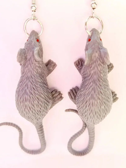 Rat earrings   Rodent earrings   realistic earrings    Halloween horror    scares friends