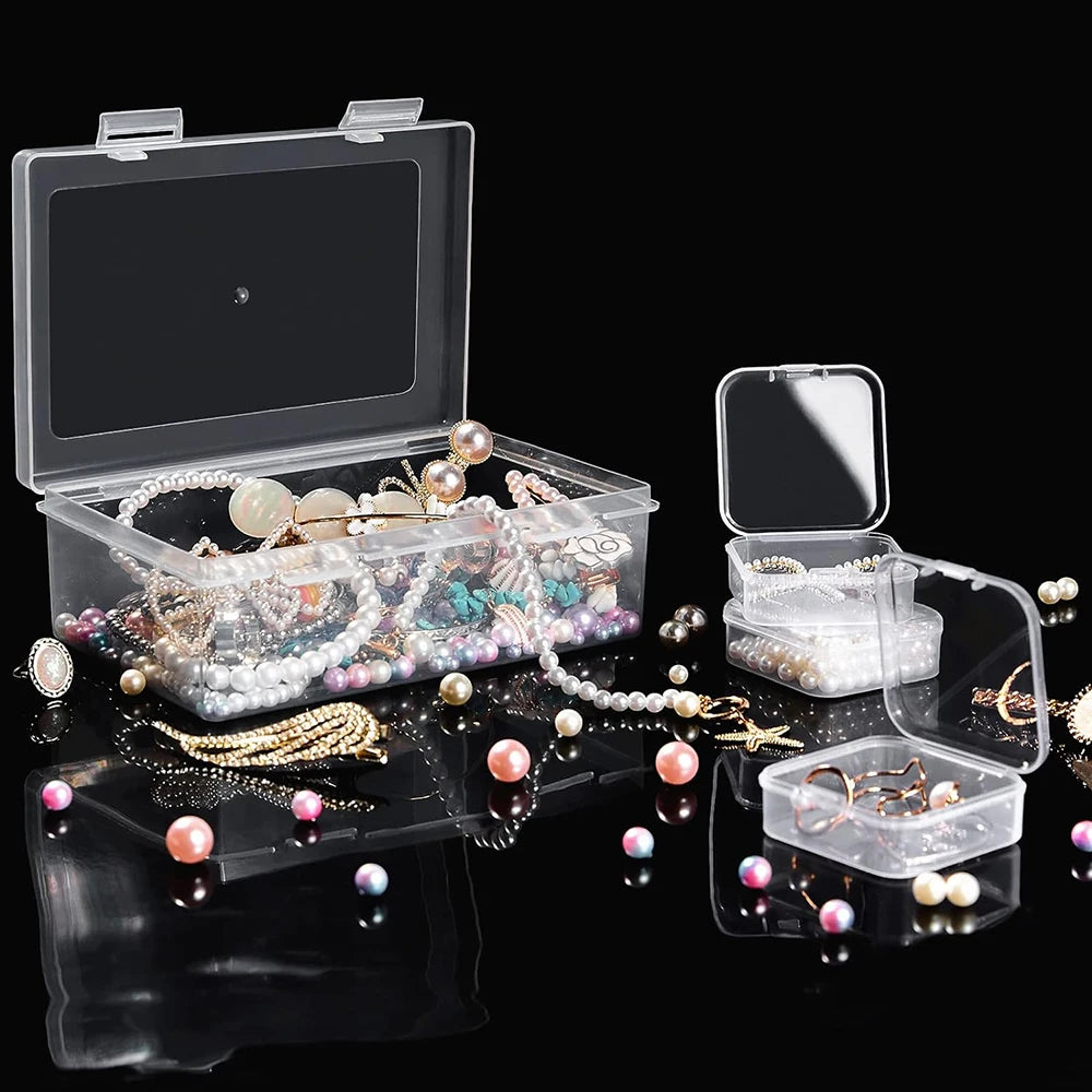 Clear Plastic Storage Box, Handmade Material, Beading, Art, DIY Crafts, Jewelry Supplies, 12, 14, 15, 1 Pc