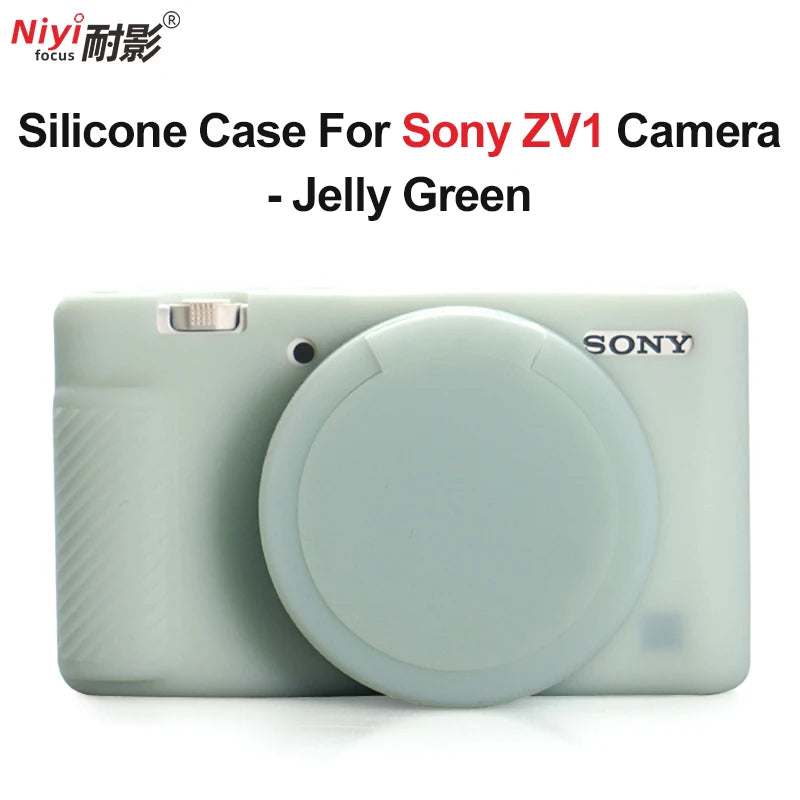 for Sony ZV1 Camera Soft Silicone Case Body Cover Protector Frame Skin for Sony ZV1 Camera ZV1 Glass Film Screen Protector