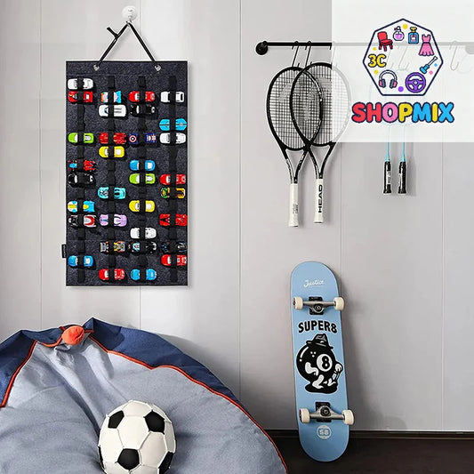 Hanging Organizer For Wall Mount Display Case Large Capacity Storage Box Bags Hold Up Toy Matchbox Cars Kids Gift