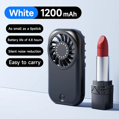 Portable Handheld Small Fan 5-speed Wind 1200mah Battery Capacity Mini USB Rechargeable Handheld Fan Suitable Outdoor