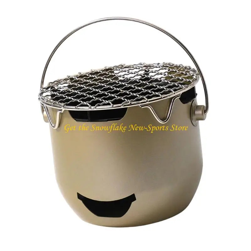 E56D Portable Camping Small Carbon Stove For Indoor Outdoors Camping Picnics Enduring