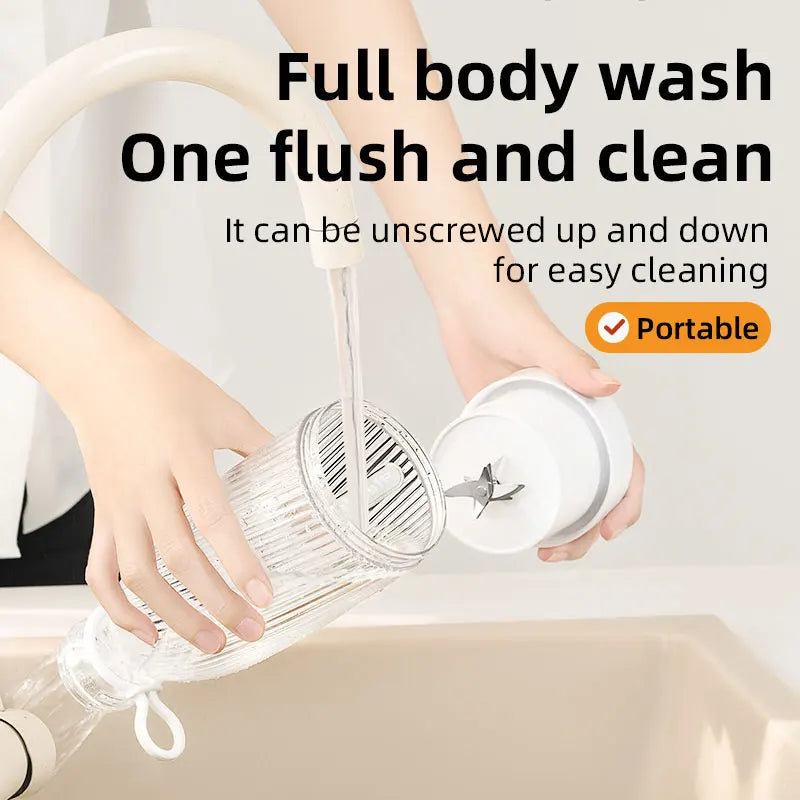 Portable Blender 500ml Mini Juicer USB Rechargeable Personal Smoothie Maker Multifunctional Travel Juice Cup Home Office
