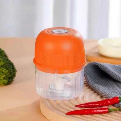 260ML Electric Charging Mini Garlic Masher Portable Onion Chopper Meat Grinder Kitchen Vegetable Blender for Household Use