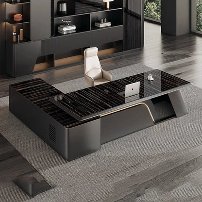 Space Saving Modern Office Desk Storage Executive Computer Office Desk Minimalist Lshaped Escritorio Oficina Office Furniture