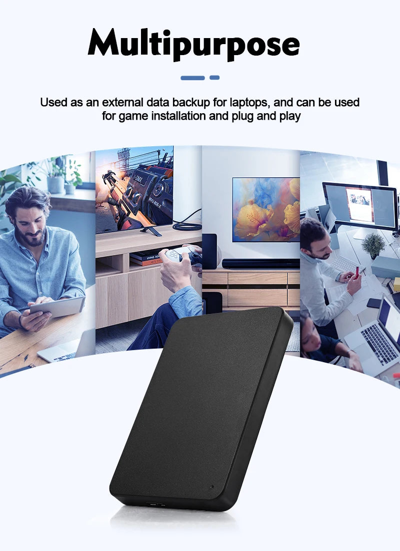 Portable External 1TB 160GB 250GB 320GB 500GB 640GB 750GB High Speed USB 3.0/2.0 Game External HDD Decives for Laptop PC PS5