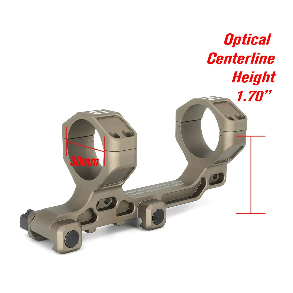 COMM C1 Modular Mount 1.54"/1.70" Optical Centerline Height 30/34mm Ring Size ScopeMount With Offset Optic Adapter