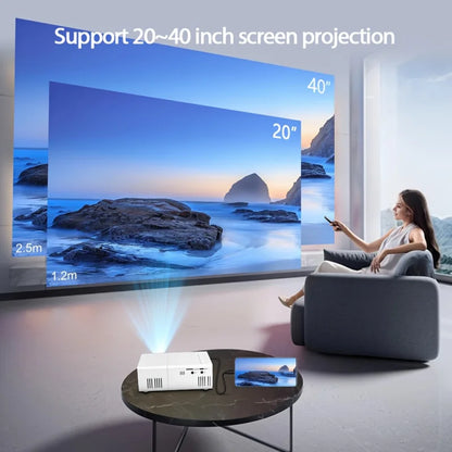Office Projector，home theater projector，Supports smartphone screen sharing，Support720PResolution，with Remote Control，Built-in Sp