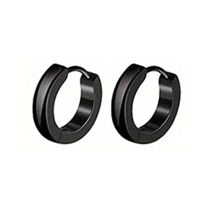 21 pairs of men's stainless steel earrings, circular CZ earrings, hypoallergenic earrings, unisex perforated earrings
