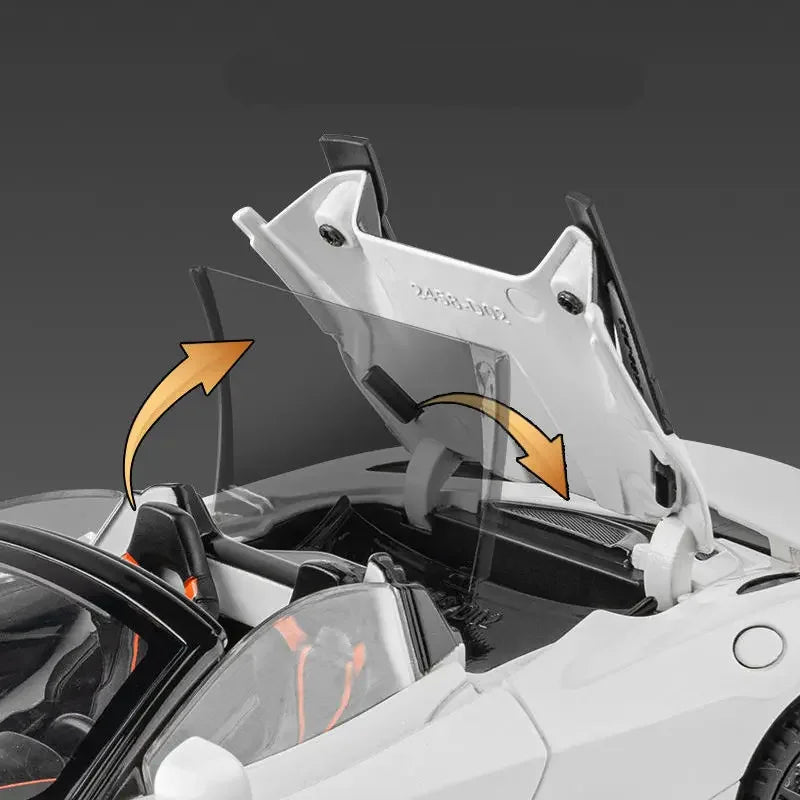 1:24 720S Alloy Racing Car Model Diecast Metal Sports Car Model Simulation Sound and Light Collection Childrens Toy Gift