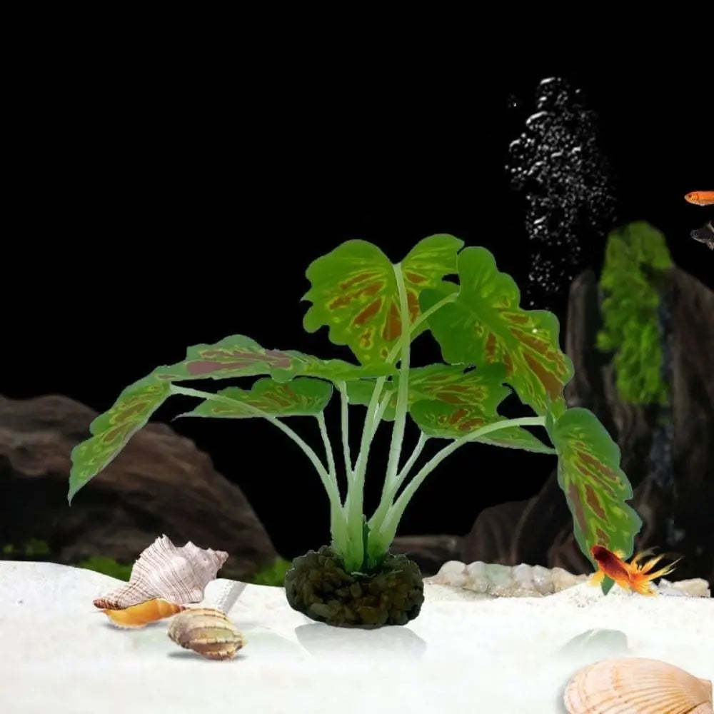 Plastic Aquarium Water Plants Small Decorative Fake Green Water Grass Lifelike with Sturdy Stems Aquarium Landscaping
