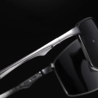 Photochromic Men Polarized Sunglasses Male Metal Square Glasses Driving Sun Glasses UV400 Outdoor Sports Cycling Goggles