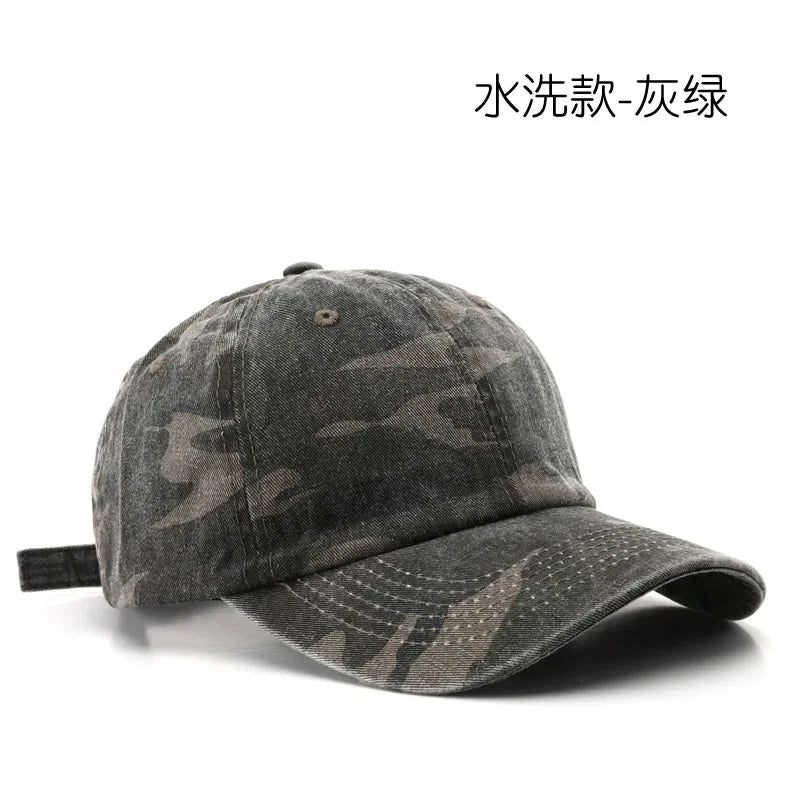 Japanese Style Street Tide Brand Soft Top Camouflage Baseball Cap Female Face Little Wild Peaked Cap