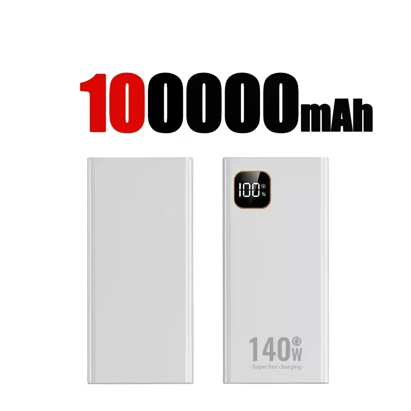 Lenovo 500000mAh Power Bank 140W Ultra Large Capacity Super Fast Charging Portable Power Digital Display External Battery 2026