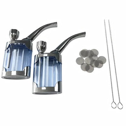 Complete set Cleanable Acrylic Smoking Pipe Fashion Microfilter Tobacco Pipe Circulation Reduce Tar Smoke filter Cigarette Tool