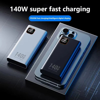 Lenovo 500000mAh Power Bank 140W Ultra Large Capacity Super Fast Charging Portable Power Digital Display External Battery 2026