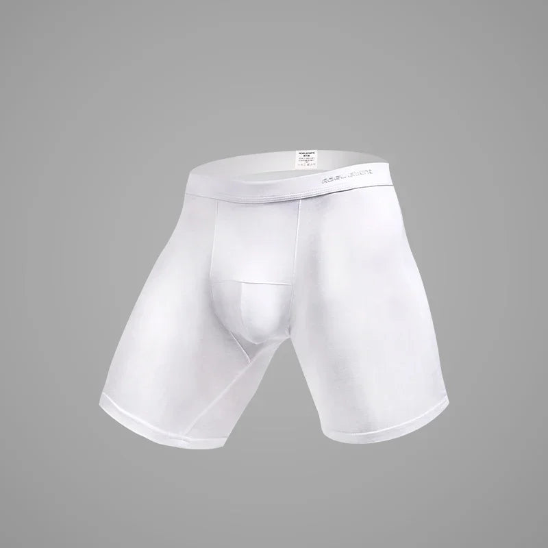 Men's sports extended leg underwear Modal boxers running anti-wear leg quick dry long boxer shorts