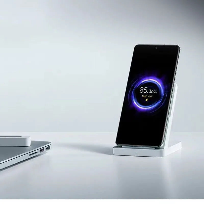 Xiaomi Mi 50W Wireless Charger Pro Vertical Air Cooling Fast Charging For Xiaomi 17/15/14/13/12 Series For iPhone Series