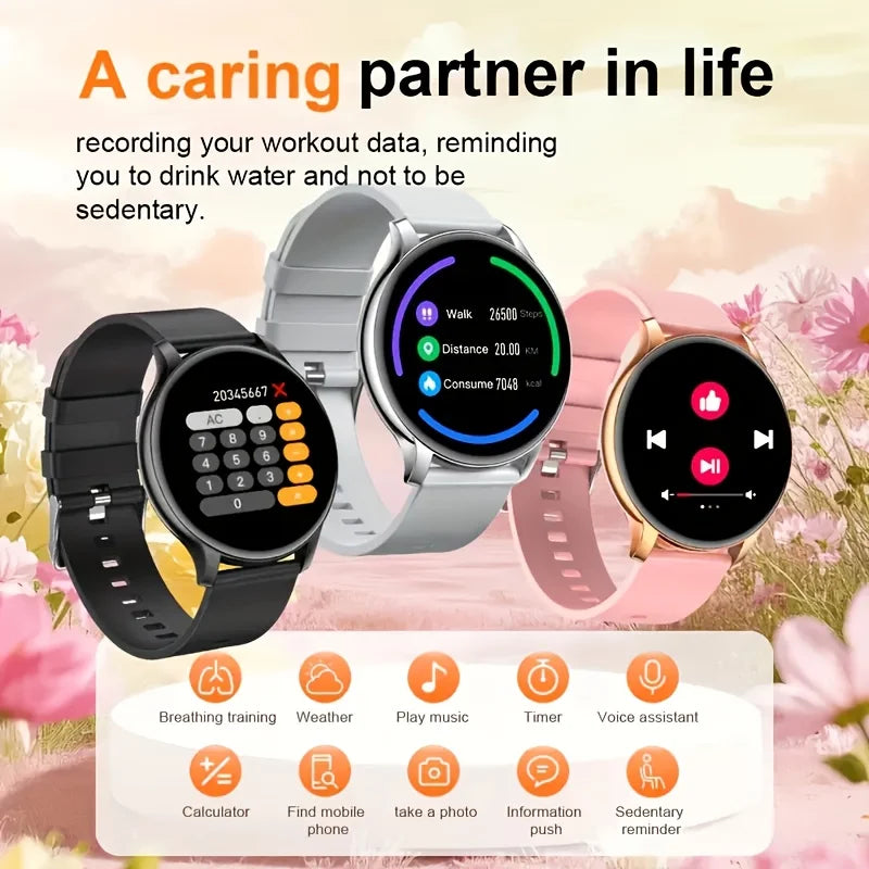 LAXASFIT 2026 New Fashionable Men's Smart Watch Wireless Call Digital Fitness Tracker Sports Smartwatch For Women's Android iOS