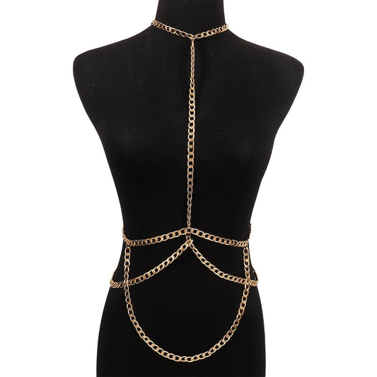 Body Chains Jewelry for Woman Fashion Bikini Chain Belly Body Harness Beach Sexy Accessories