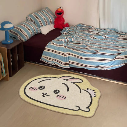 Cute Floor Mat Anti-slip Soft Rug For Bedroom Living Room Bedside Decorative Carpet Ideal For Rental House Cozy