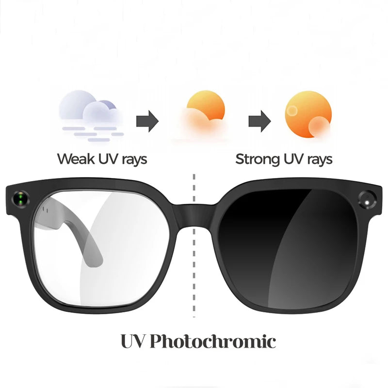 Xiaomi 4K Smart AI Glasses 800W Photochromic Multi-functional Photo Video Voice Calling Translation Bluetooth Motorcycle Glasses