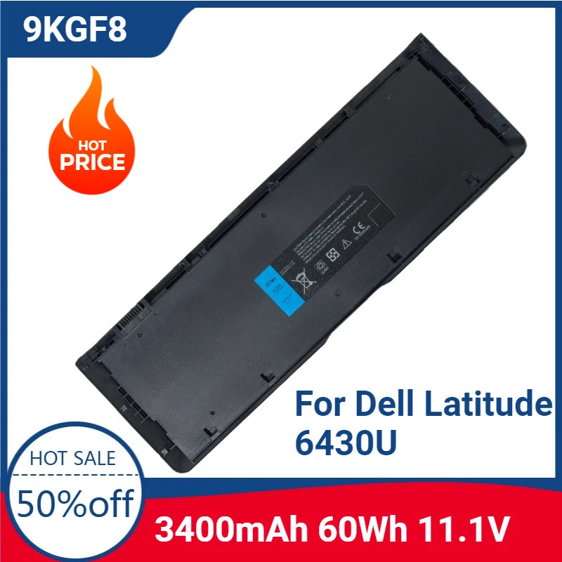 New High-quality Battery 9KGF8 Laptop Battery for Dell Latitude 6430U E6430U E6510U 7HRJW 6FNTV TRM4D 7XHVM