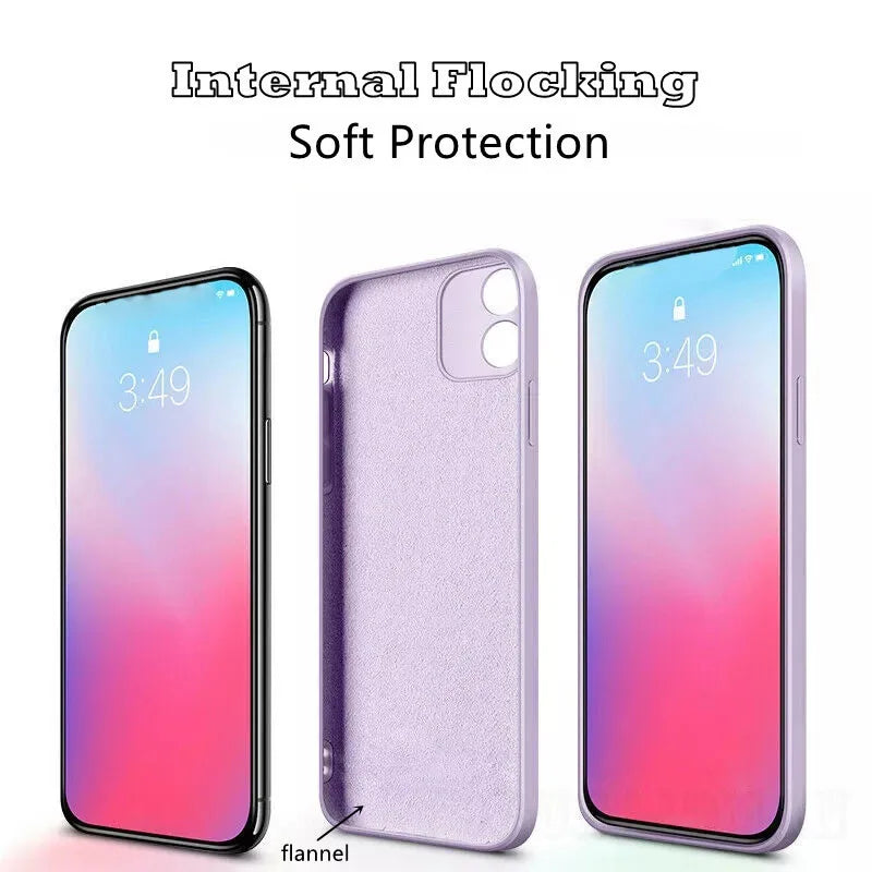 New Square Silicone Phone Case for Xiaomi 17 Pro Max Mi 13 14 15 13T 14T 15T Pro Built-in Fluff Shockproof Protect Soft Cover