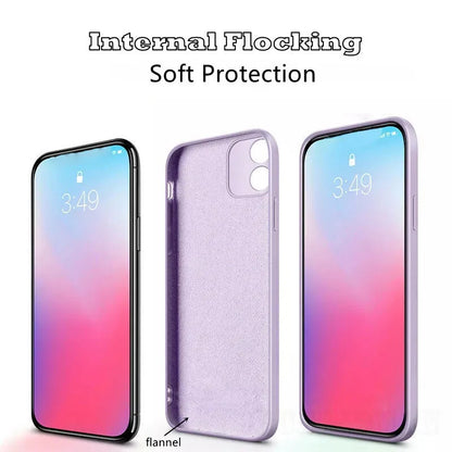 New Square Silicone Phone Case for Xiaomi 17 Pro Max Mi 13 14 15 13T 14T 15T Pro Built-in Fluff Shockproof Protect Soft Cover
