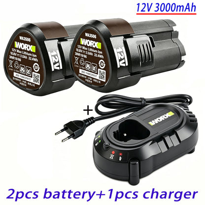 100% New 12V 3000mAh RW9300 WA3503 Replacement Li-ion Battery For Worx WA3504 WA3505 WA3553 RK2515K2 Cordless Tool Power Battery