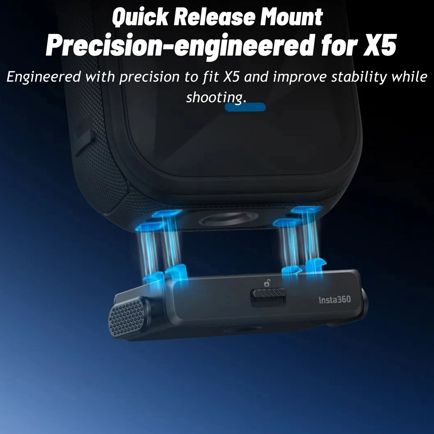 Original Insta360 X5 X4 Air Quick Release Mount 1/4" Tripod Adapter Magnetic Base 48% Thinner Invisible Action Camera Accessory