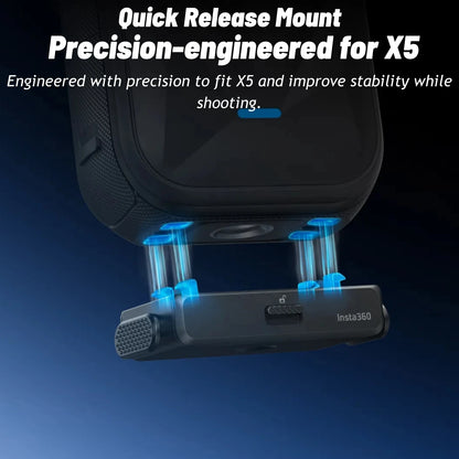 Original Insta360 X5 X4 Air Quick Release Mount 1/4" Tripod Adapter Magnetic Base 48% Thinner Invisible Action Camera Accessory