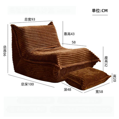 MOMO Caterpillar Sofa Leisure Sofa Lazy Person Sofa Can Lie And Sleep Balcony Tatami Net Red Bedroom Living Room Single