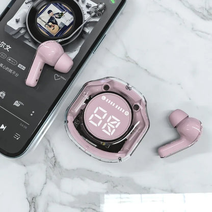T8 PRO TWS Bluetooth-Ohrhörer, transparent mit LED-Digitalanzeige, kabelloser In-Ear-Kopfhörer für Xiaomi, Huawei, iPhone